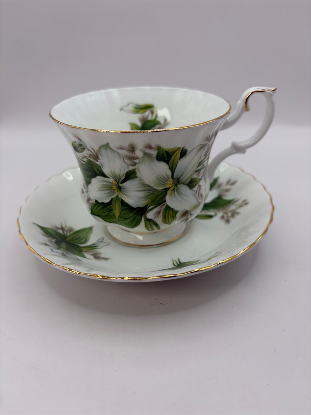 Royal Albert Trillium Bone Chine tea cup and saucer
